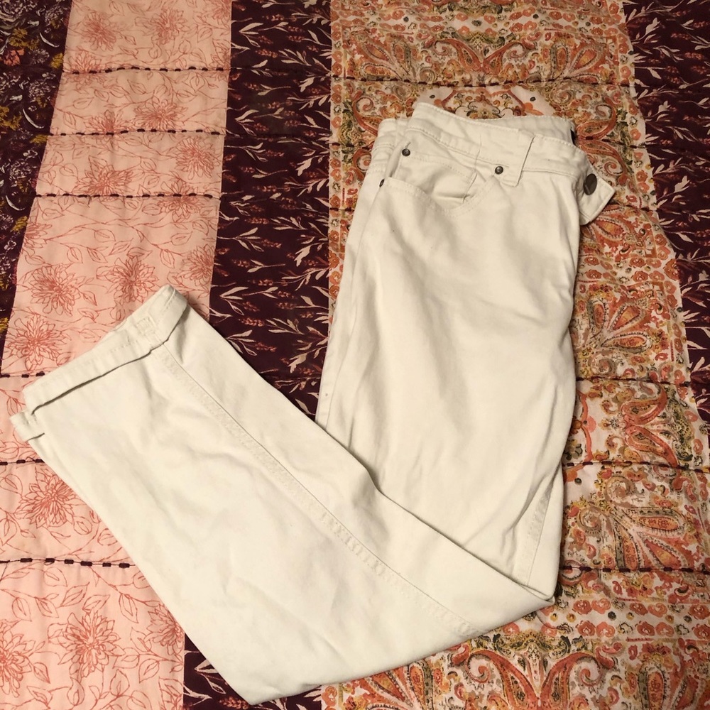 Cropped cotton/khaki pants